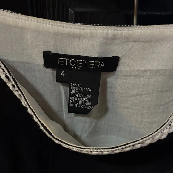 Etcetera Black and White Striped Pencil Skirt - Picture 3 of 6